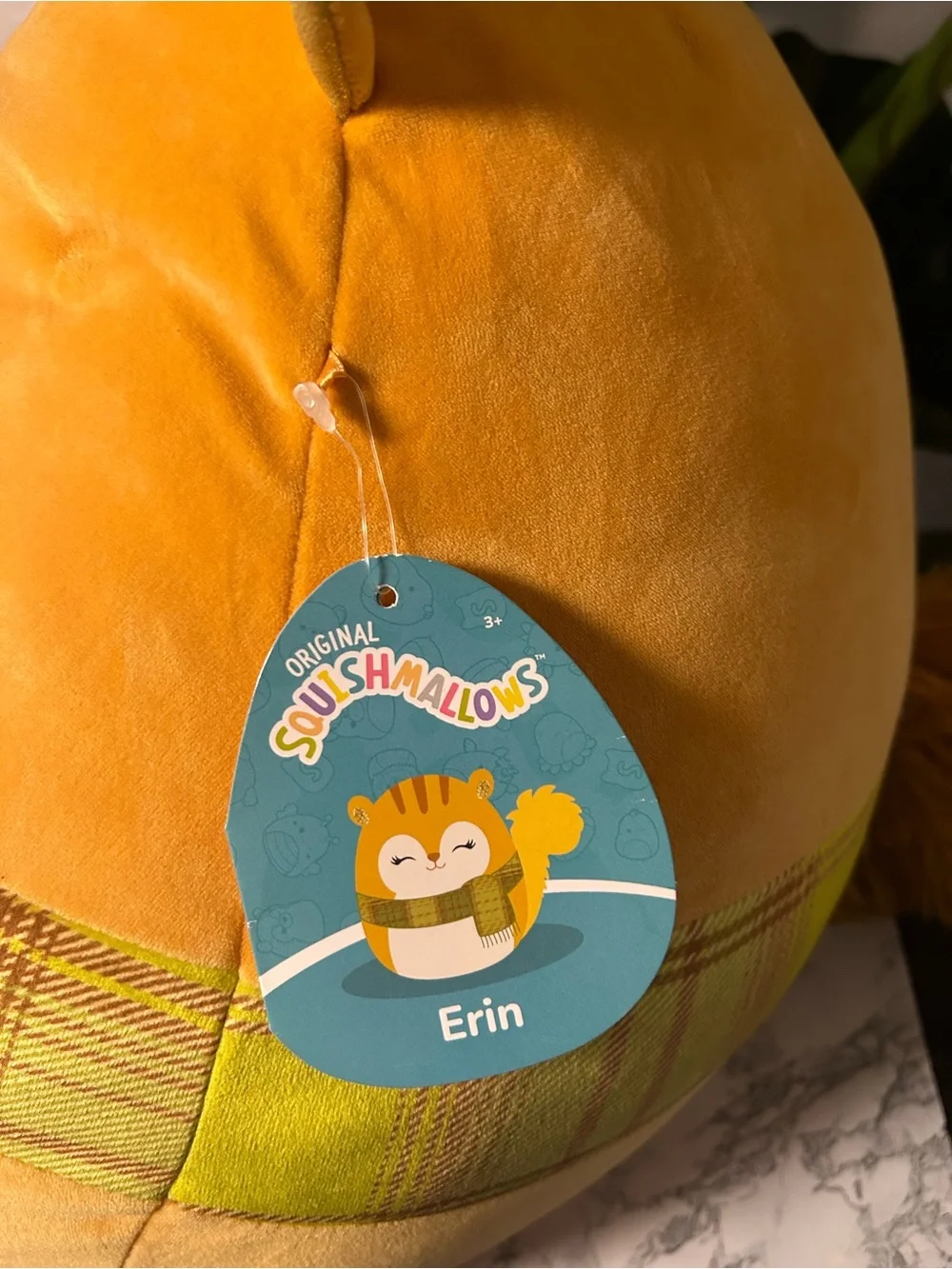 Erin the Squirrel Harvest Squad Kellytoy Plush Squishmallows 16” NWT